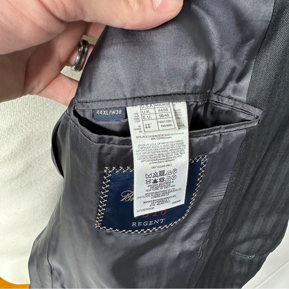 Brooks Brothers 1818 Regent Vitale Barberis Canonico Herringbone Blazer/Jacket - Picture 10 of 12